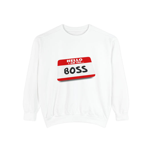 Boss Unisex Garment-Dyed Sweatshirt